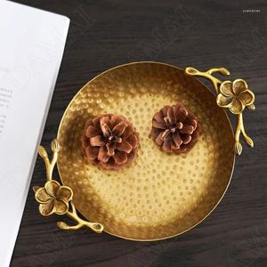 <b>Large</b> ornate brass serving <b>tray</b> perfect for Indian wedding catering luxury gifting and traditional food service - Product Image 4