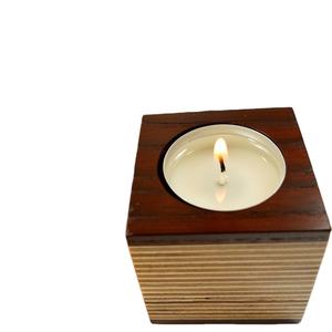 Porte-bougie en bois d'écorce de mariage, center de table, porte-bougie en bois inachevé pour la décoration - Product Image 3