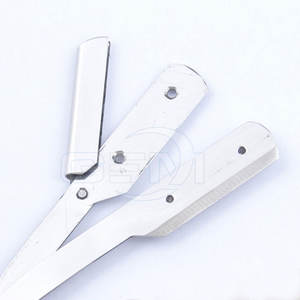 Nueva llegada de alta calidad borde hoja de acero inoxidable Barbero maquinilla de afeitar al por mayor precio bajo - Product Image 6