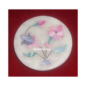 Muy hermosa nueva superventas hecha a mano de alta calidad incrustaciones de mármol blanco mezcla de colores espejo de nácar para regalos de boda - Product Image 1