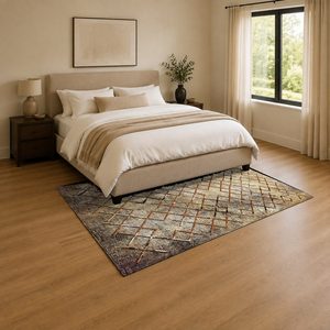 <b>RUGS</b> DEPOT LXDP-0826 Wholesale Beige Brown Modern Vintage Digital Printed Machine Washable Chenille Area <b>Rug</b> <b>Non</b> <b>Slip</b> - Product Image 3