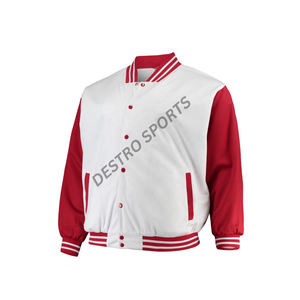 Vestes universitaires de luxe personnalisées pour hommes Veste universitaire Letterman à manches longues en cuir et laine pour tenue décontractée - Product Image 4