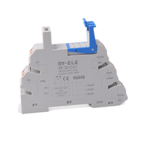 RY-ELE 41F-2Z-C4-1 Socle de relais miniature à enfoncement fin 16A 250VAC Bipolaire 2CO Bloc d'interface de relais étanche pour rail DIN