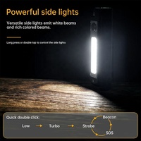 Linterna 4000 Lumens Recargable IP68 Impermeable Batería incorporada Cable incluido