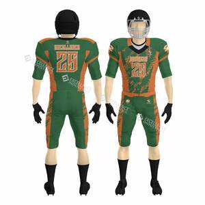 El mejor diseño personalizado al por mayor totalmente sublimación impresa fútbol americano Jersey pantalón conjuntos entrenamiento Jersey transpirable de talla grande - Product Image 1