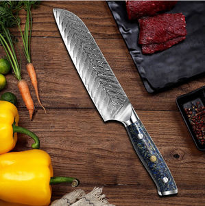 Venta al por mayor personalizado OEM ODM cubertería de fábrica profesional japonés de corte de acero de Damasco cuchillo con mango de cocina Chef cuchillo - Product Image 6