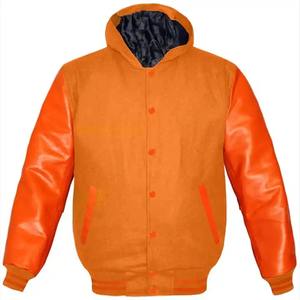 Veste de baseball couleur et design personnalisé pour hommes en gros veste universitaire Letterman avec capuche pour hommes - Product Image 5
