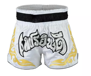 กางเกงมวยไทยคุณภาพสูง ทนทาน พิมพ์ลายโลโก้ด้านหน้า สำหรับฝึกซ้อม BJJ น้ำหนัก 360 กรัม ผลิตจากโพลีเอสเตอร์ 100% ราคาขายส่ง - Product Image 2