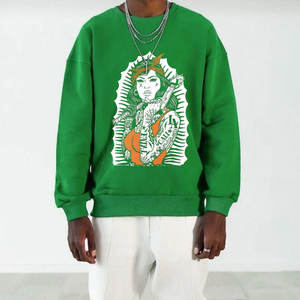 เสื้อฮู้ดดี้ผู้ชายทรงโอเวอร์ไซส์สำหรับฤดูใบไม้ร่วง ผ้าฝ้าย 100% ลายเรียบ ผ้าฟลีซ คอกลม แบบสวม มีโลโก้ด้านหน้า - Product Image 6