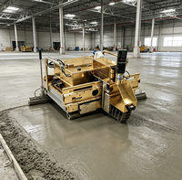 Machine de nivellement automatique de mortier guidée par laser, haute efficacité et économique, pour la pose de revêtements de sol industriels en béton.