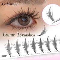 Extensions de cils Comic Spire, courbure C/D, mélange 8-15 mm, cils d'anime manga, doux, moelleux, volume, faux cils pré-faits