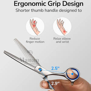 Ciseaux professionnels pour effiler les cheveux, lame acier inoxydable 4Cr13 de 6,5 pouces, pointe affûtée, pour droitiers, ciseaux de salon de coiffure - Product Image 4