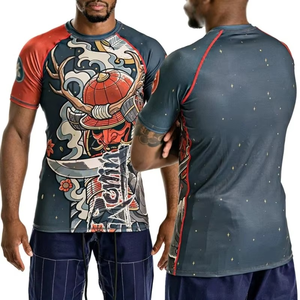 เสื้อแรชการ์ดแขนยาวน้ำหนักเบาสำหรับผู้ชาย ออกแบบได้ตามขนาดที่ต้องการ พิมพ์ลายแบบซับลิเมชั่น สำหรับวิ่ง - Product Image 1