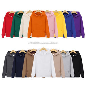 เสื้อฮู้ดดี้ผ้าฝ้ายคุณภาพสูง สีชมพู ขายส่ง เสื้อฮู้ดดี้ผ้าฟลีซ เสื้อฮู้ดดี้แบบเรียบๆ ไม่มีลาย สำหรับทุกเพศ - Product Image 1