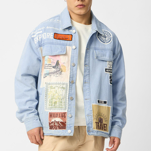 Vente en gros d'usine quantité en vrac Vêtements décontractés à manches longues pour hommes Veste en jean/Hiver chaud Couleur unie pour hommes Veste en jean à vendre - Product Image 1