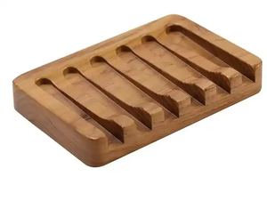 Porte-savon en bois de bois de santal religieux élégant décor de salle de bain durable avec technique polie - Product Image 4