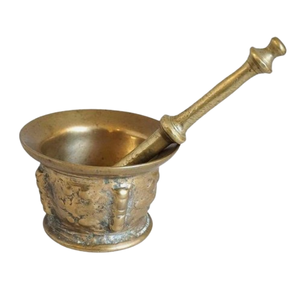 Shiny Golden Finishing Mortar Pestle Supply by India Home Kitchenware Catering <b>Item</b> <b>Decorative</b> Mortar Pestle - Product Image 6