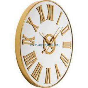 Couleur noire enduit de poudre métal fer cadre rond intérieur décoratif tenture murale horloge meilleure vente hôtels décoration murale horloge inde - Product Image 4