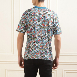 Diseño personalizado de hombro caído estilo callejero camisetas de gran tamaño 100% algodón 2025 venta al por mayor camiseta impresa para hombres - Product Image 3