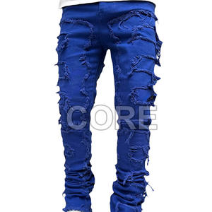 Venta al por mayor de los hombres pantalones apilados Top Trending Mejor Material hecho de los hombres pantalones apilados pantalones de los hombres lavados - Product Image 1