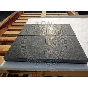 แผ่นหินปูนขัดเงาหนังสีดำขัดเงาแบบโบราณและแบบล้มลุกสำหรับวิลล่าดีไซน์ทันสมัย - Product Image 1