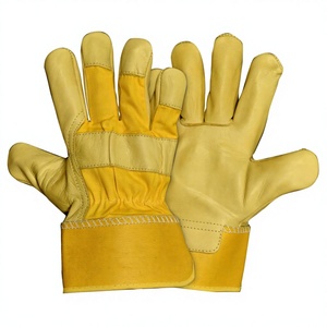Guantes de Trabajo de Uso General, Guantes Canadienses para Trabajos Pesados, Cuero de Vaca, Puño de Seguridad Reforzado, 11oz, Sin Silicona - Product Image 1