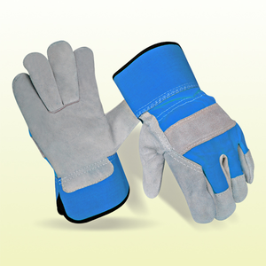 OEM Precio al por mayor Full Palm Safety Guantes de trabajo de cuero de vaca Guantes de trabajo industriales - Product Image 1