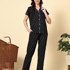 Precio al por mayor Nuevo Impreso Algodón Caftán Tamaño libre Sexy Caftán Vestido de noche Mujeres Ropa de dormir - Product Image 6
