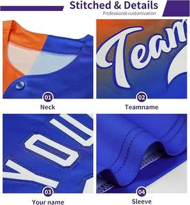 Uniformes de béisbol personalizados de alta calidad con logotipo de número de nombre de diseño transpirable con diseño sublimado para deportes - Product Image 6