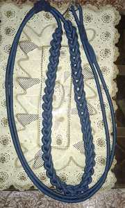 Venta al por mayor Fourragere punta dorada azul negro Aiguilette cordón hombro silbato cordón tejido a mano o hecho a máquina Material fino - Product Image 5