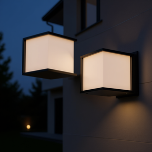 Lampe murale extérieure en aluminium noir, lumière extérieure élégante pour la maison ou le bureau - Product Image 3