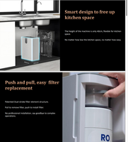 Purificateur d'eau RO compact sous évier 200GPD certifié NSF, filtre à eau potable directe sans réservoir pour cuisine domestique