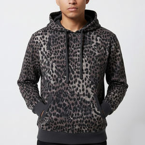 Sudaderas con Capucha Personalizadas con Tu Propio Logotipo para Hombre, Ropa Casual, Diseño Personalizado de Primera Calidad, Sudaderas con Capucha con Estampado de Leopardo para Hombre - Product Image 1