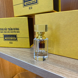 Crystal <b>Perfume</b> Bottle With Gold Cap 10ml <b>Aromatic</b> Scented Oil Container For All-Season Use - Product Image 2