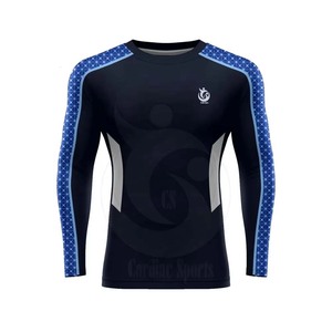 Logo personnalisé pour hommes Rashguard imprimé à manches longues UPF 50 + Compression Surf Sports Shirt Plain Gym Top pour MMA Surf & Sports - Product Image 6