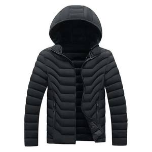 Veste à capuche à manches longues de style High Street pour hommes, avec fermeture à glissière, doudoune à bulles, polyester imperméable, enduit brodé pour l'hiver - Product Image 3