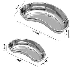 Plateau de rein en acier inoxydable de haute qualité bassin d'émèse bol en forme de haricot en métal réutilisable plat Medic bords ronds - Product Image 1