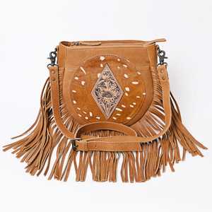 กระเป๋าสะพายพาดลำตัวหนังกวางขนกวางสไตล์โบฮีเมียนยอดนิยมใหม่กระเป๋าสตางค์แบบตะวันตกที่มีขอบและพู่ตกแต่งพร้อมส่ง - Product Image 2