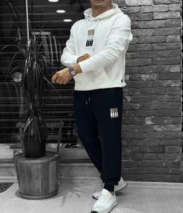 Survêtement de sport d'hiver de qualité supérieure pour hommes, élégant, confortable, ensemble deux pièces, tenue de sport, course à pied, entraînement, vêtements décontractés, durable - Product Image 3