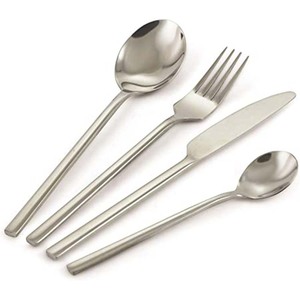Personnaliser Argent Nickle Acier Inoxydable Plat Incroyable Poignée Couverts Couteau Cuillère Fourchette Couverts Ensemble Fabricant - Product Image 4
