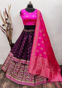 Belle Designer Banarasi Barcode Lehenga Choli - Product Image 4