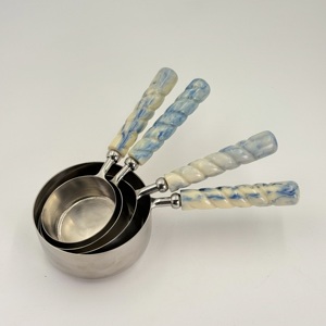 Stainless Steel <b>Measuring</b> Spoons With Color Fancy Design Decoration Spoons for Resin Handle 4 Piece at Best Price - Product Image 4