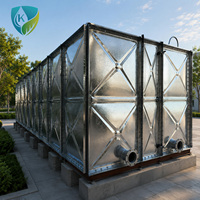 Réservoir d'eau modulaire boulonné HDG robuste, réservoir en acier galvanisé préfabriqué sectionnel pour l'agriculture et l'irrigation