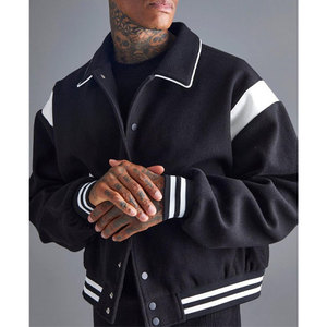 Chaqueta Universitaria Personalizada, Chaqueta Bomber de Estilo Vintage, Chaqueta de Invierno, Diseños al por Mayor OEM - Product Image 6