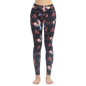 Mallas de Yoga con cintura elástica para mujer, mallas anticontracción, sublimación suave de estilo personalizado con excelente calidad - Product Image 5