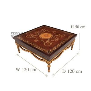 Juego de Mesa de Madera con Incrustaciones de Lujo - Product Image 5