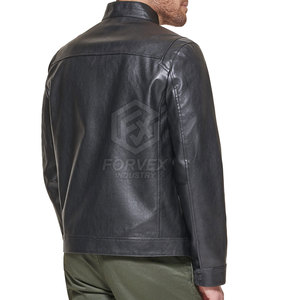 Best Price Fully Customized Men's <b>Winter</b> <b>Leather</b> <b>Jacket</b> with Front Logo Eco-Friendly & Windproof Made in Pakistan - Product Image 2