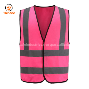 Nueva llegada chalecos de trabajo de seguridad reflectantes de la mejor calidad al por mayor cómodo Hi Vis poliéster sostenible Hi Vis servicio OEM - Product Image 4