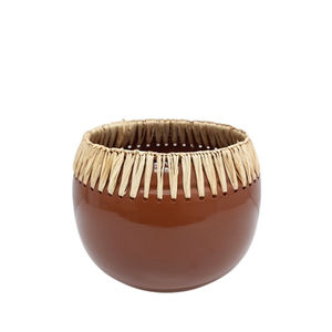 Bol de service rond en bois de mangue brun polonais taille standard bol à salade et bol à fruits de conception classique pour les articles d'hôtel - Product Image 5