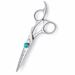 Ciseaux de coiffure professionnels 6,5 pouces, ciseaux de barbier en acier inoxydable avec vis en cristal, outil de coupe élégant - Product Image 1